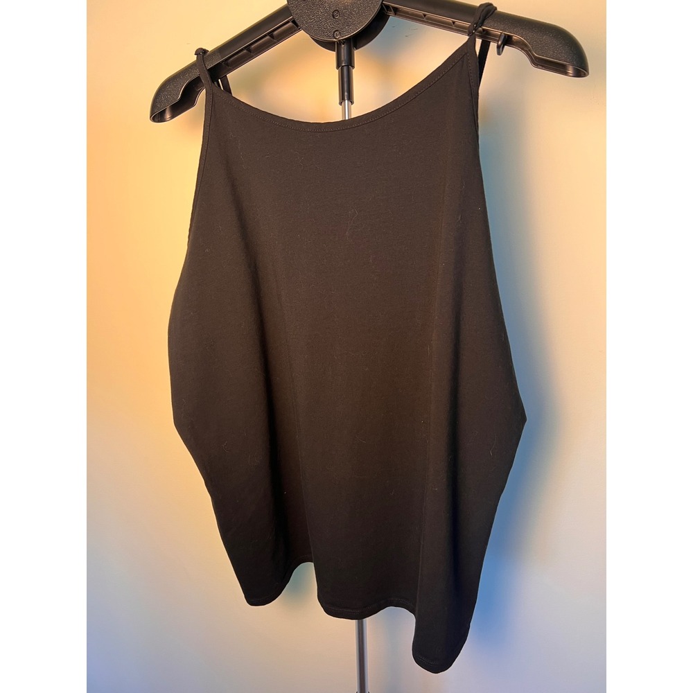 Camisole Top Women 3X Black Adjustable Straps Cotton Blend Whimsigoth Layering